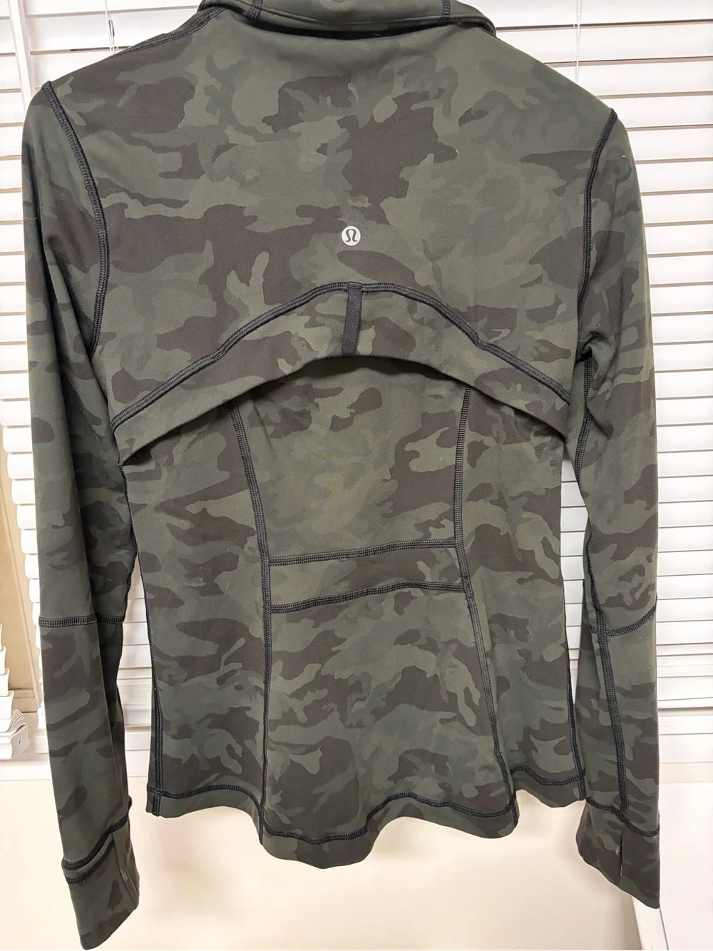 lululemon Camouflage Zip Jacket - Olive Green & Black